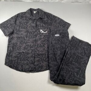 No Fear x H&M Matching Set‎ Shirt & Pants Y2K Graphic Black Gray Women's Size 10